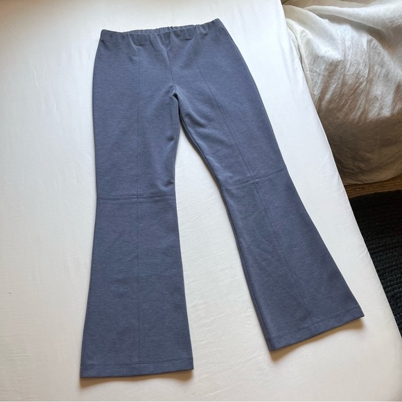 CARTOLINA NANTUCKET blue knit elastic waist boot cut flare...